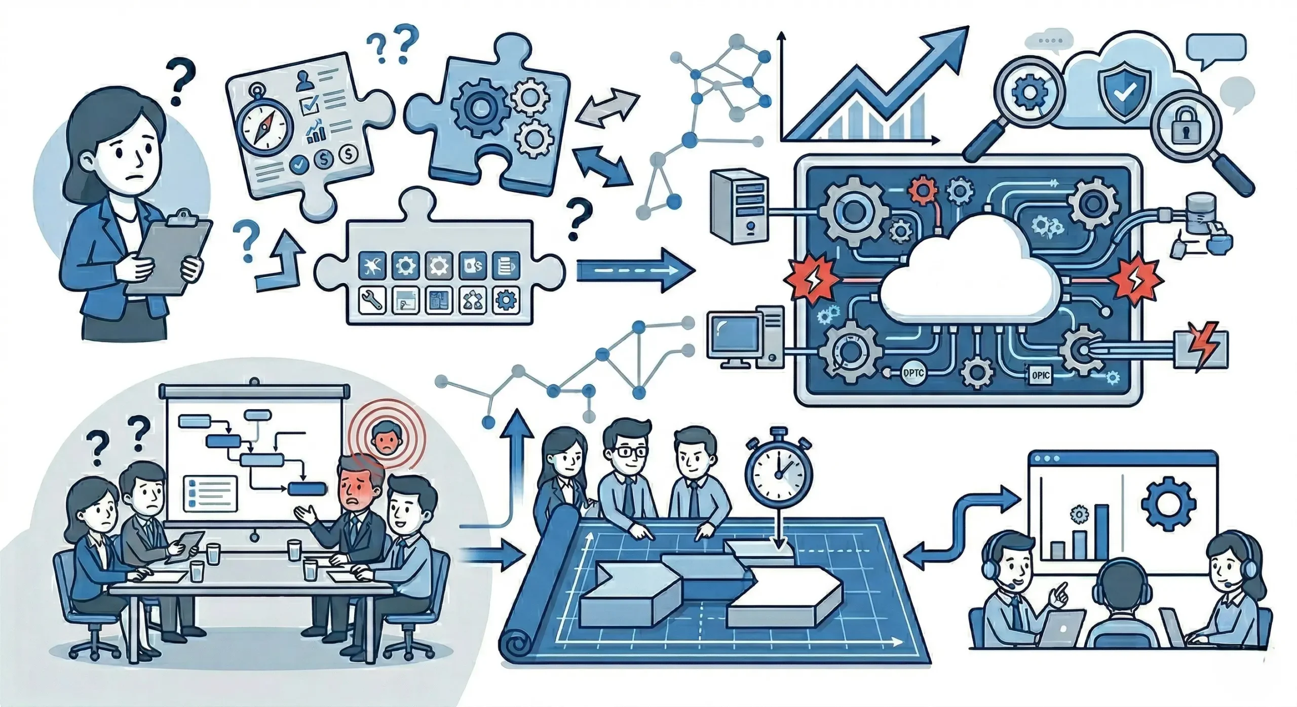 The challenges of not having an ERP system in place.
