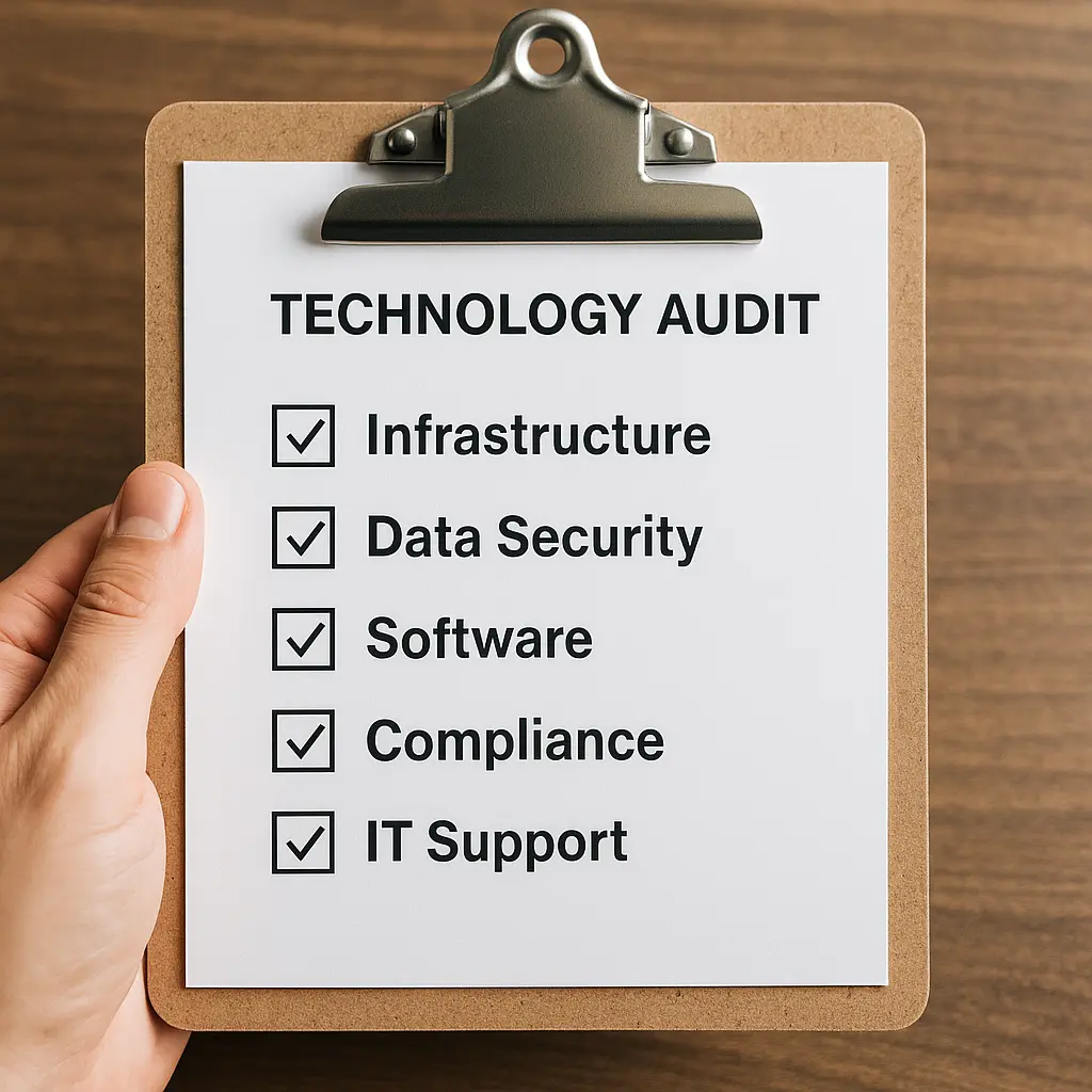 Image of what a checklist might look like for a technology audit